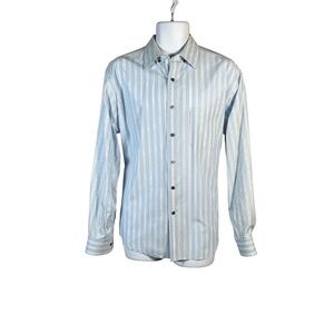 Tasso Elba Light Blue Striped Button Down Shirt